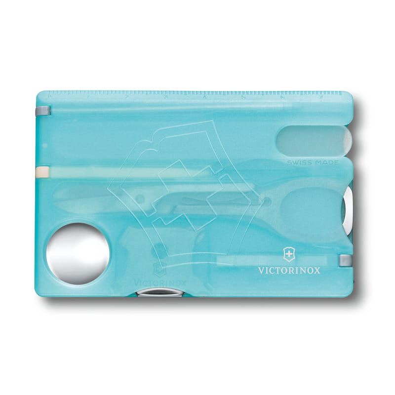 Victorinox Multitool, Swiss Card Nailcare, eisblau transluzent