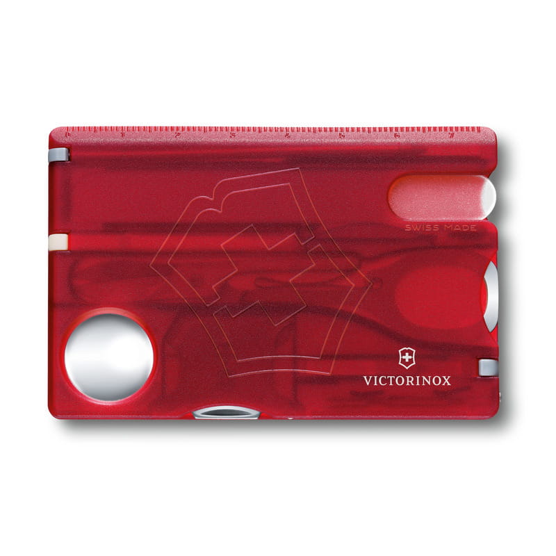 Victorinox Multitool Swiss Card Nailcare, rot transparent